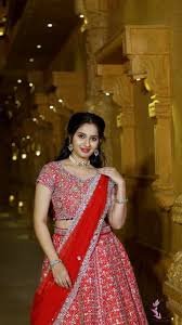 Royal Red Half Saree